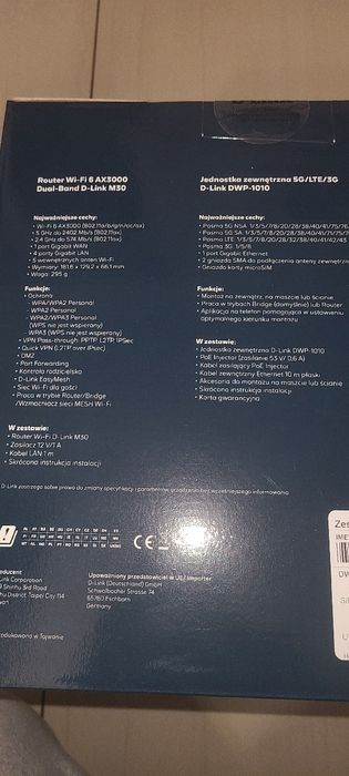 Zestaw Antena zewnętrzna 5G D-link DWP-1010 PLUS RUTER M-3