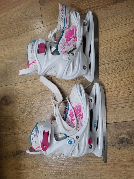 Łyżwy dla dziewczynki regulowany rozmiar