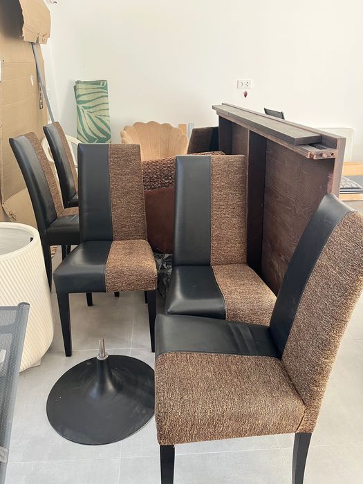 6 Cadeiras de mesa de Jantar, cama baú 90x200  e secretária.