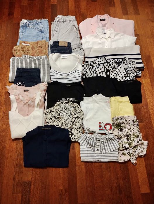 Mega zestaw paka ubrań XS/S Zara, Massimo Dutti, Polo, Mohito