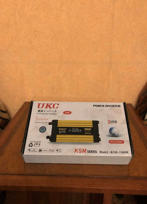 Інвертор авто 12 220в 1500 вт перетворювач напруги usb