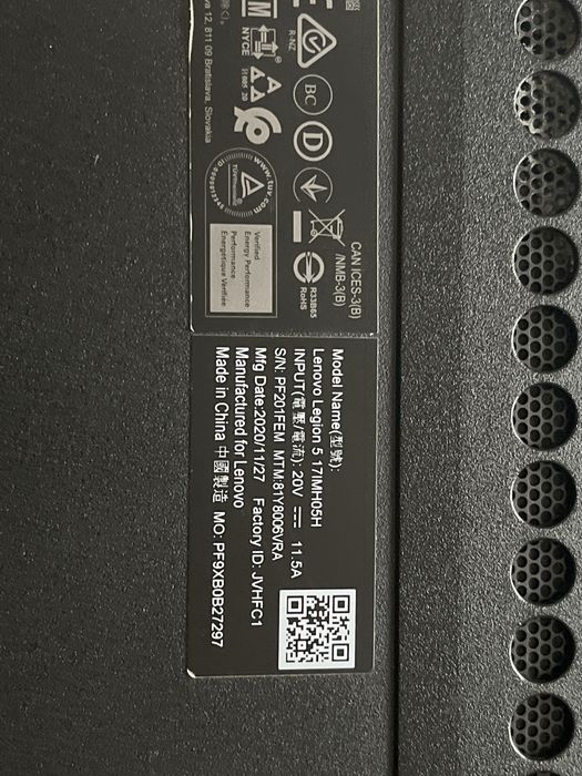 Legion 17.3 144Hz/I7 10750H