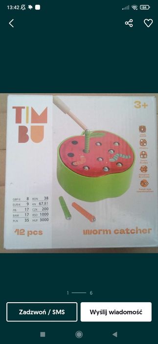 Gra zręcznościowa firmy TIMBU Łapanie robaków