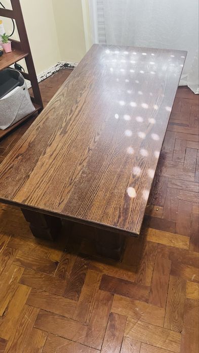 Sofá 3 lugares + mesa de apoio