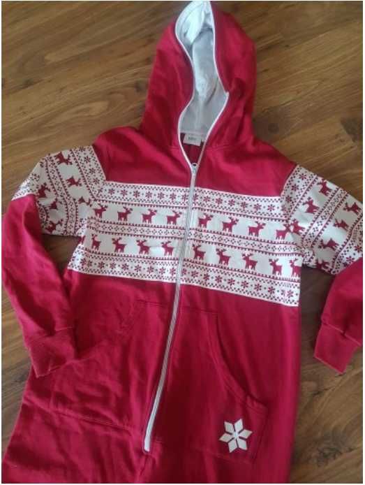 kigurami Pizama damska M-L świateczna kombinezon renifer mikołaj