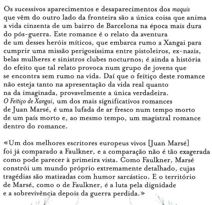 Livro O Feitiço de Xangai de Juan Marsé [Portes Grátis]