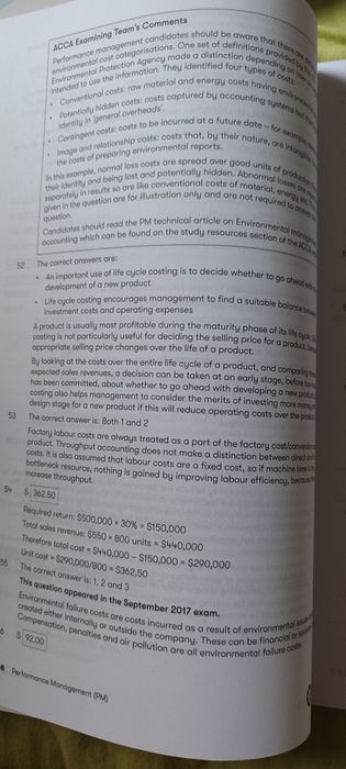 Acca Approved Performance Management, Kaplan
