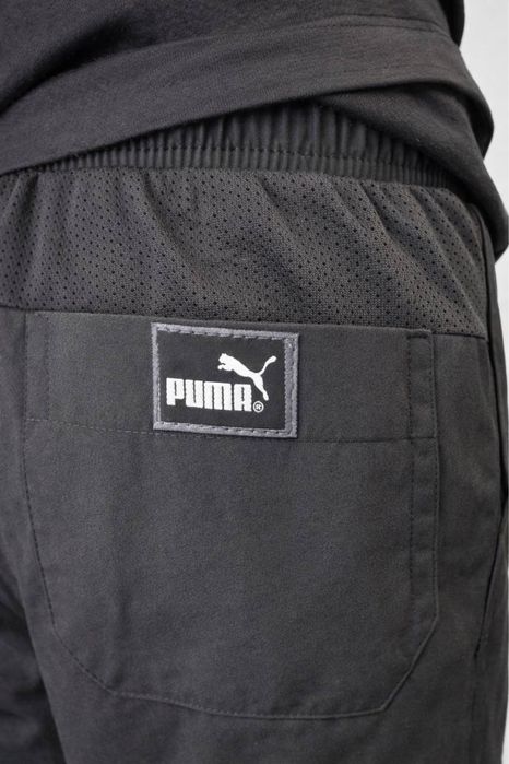 Чоловічі весняно-літні штани Puma чорні Туреччина легкі дихаючі.