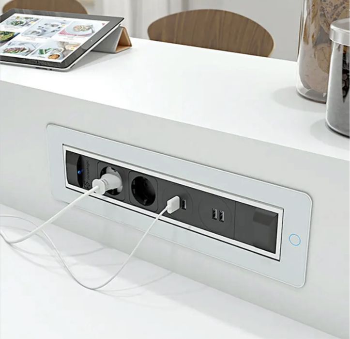 Розетковий блок, 2 розетки+2usb