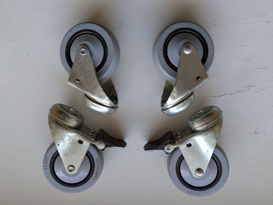 Conjunto 4 rodízios mecanarte ( 2 c/travão) novos