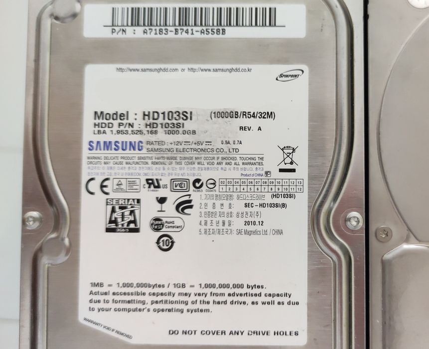 Internal Hard Disk Drive 1TB 3.5"445448273664430080
