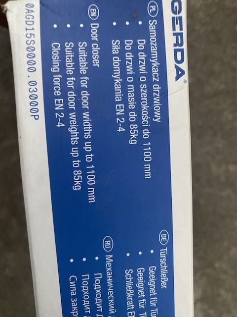 NOWY Samozamykacz drzwiowy GERDA GD1500