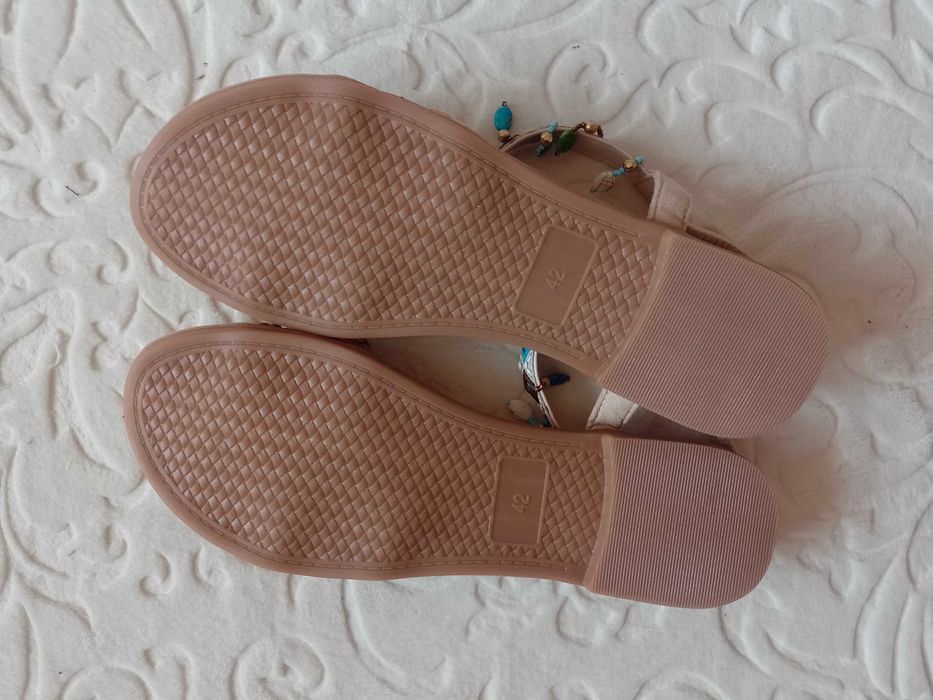 (41/42) Bogato zdobione sandałki w stylu Boho , NOWE