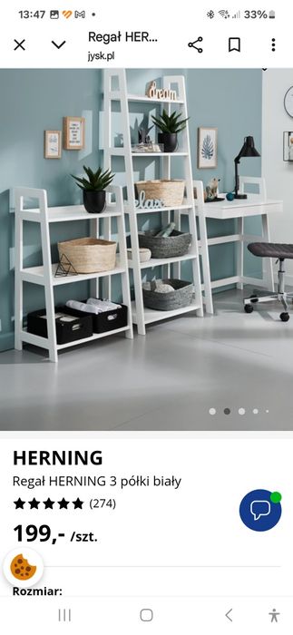 Regal biały 3 półki  yusk