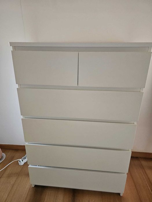 Comoda branca 6 gavetas