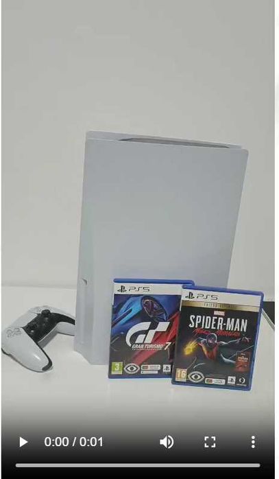 PlayStation 5 (Versão Disco) + 2 Jogos + Comando DualSense – Como Nova