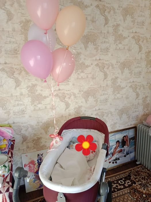 Дитяча коляска 2 в 1 від 0 до 3 років плюс подарунок ліжечко з ортопед