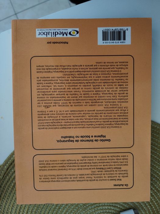 Livro Gestão de Sistemas Segurança, Higiene,Saúde no Trabalho ISA 2000