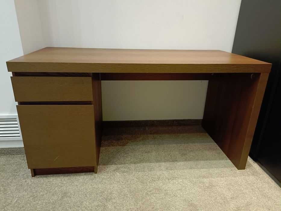 Biurko Ikea Malm Ciemny Brąz 140x65