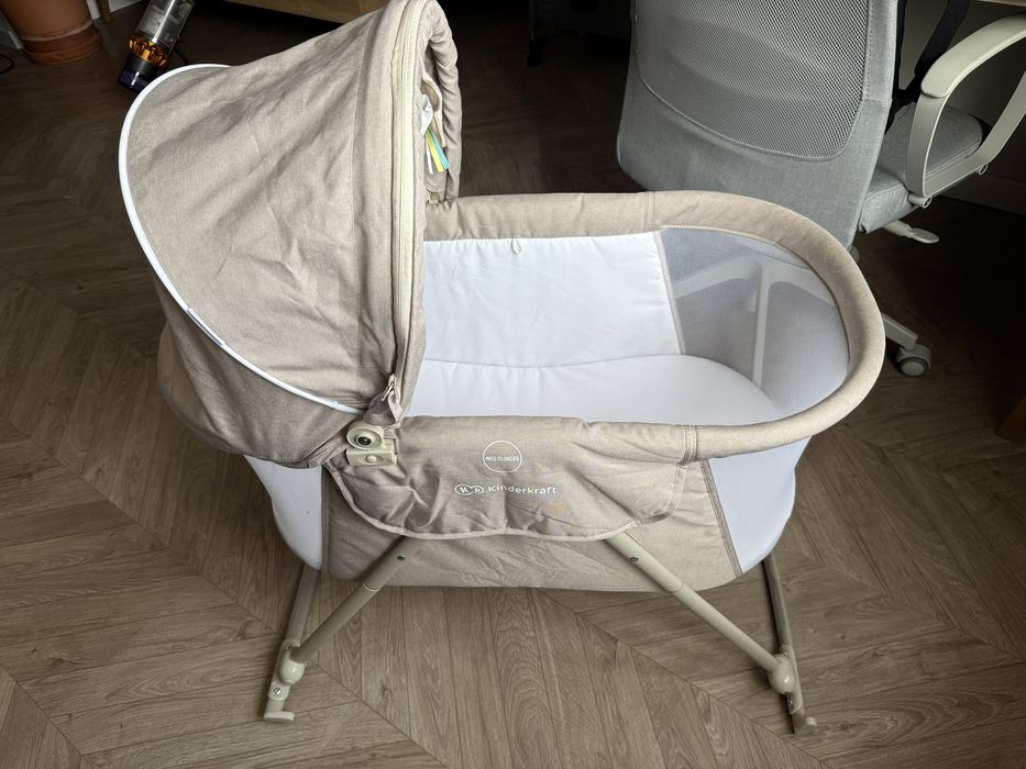 Kinderkraft kołyska łóżeczko bujaczek beżowa nowa niemowlę dziecko