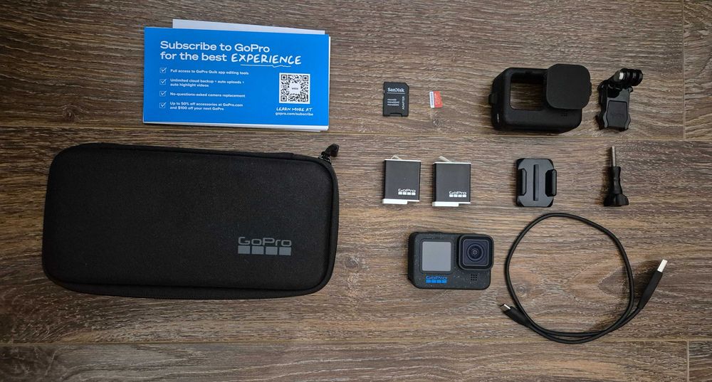 Kamera GoPro HERO 12 Black, 2 baterie enduro, akcesoria, 100% sprawna
