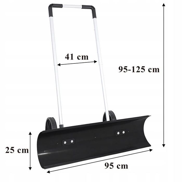 Pług Łopata Do Śniegu 95cm Odśnieżarka Zgarniacz Odśnieżacz Na Kołach