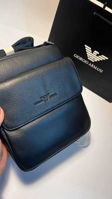 Emporio Armani męska torba torebka Listonoszka, skóra, Włochy 66418