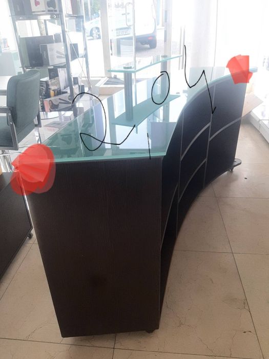 Balcão de receção para salões de beleza