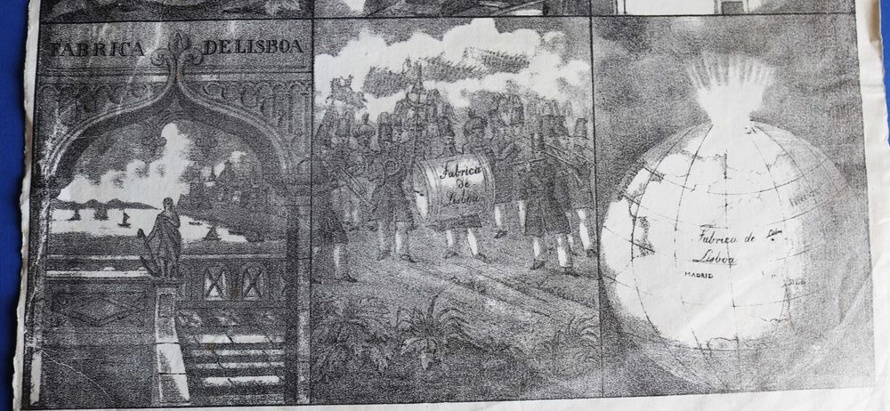 Embalagens para charutos Fábrica de Lisboa prova litográfica invulgar