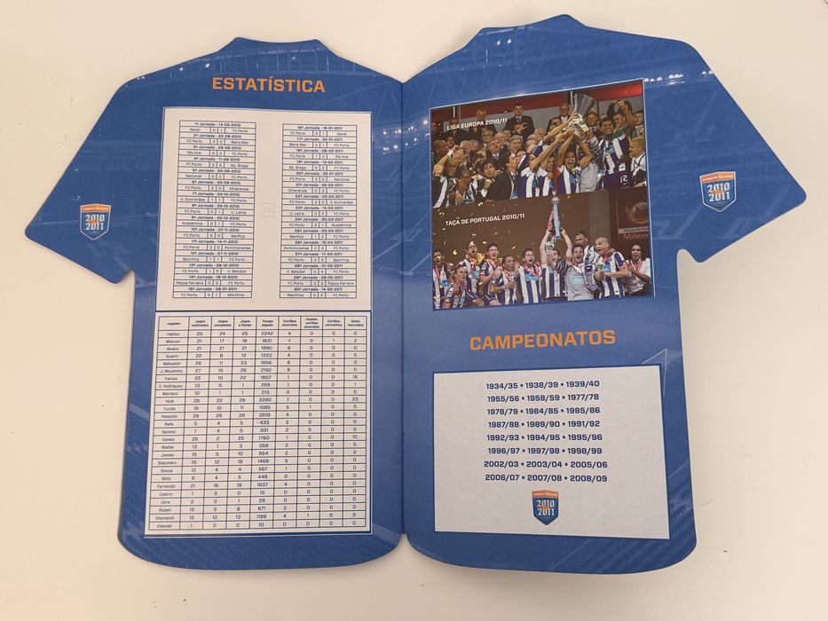 Caderneta Cromos Camisola FCP Porto 2010/2011