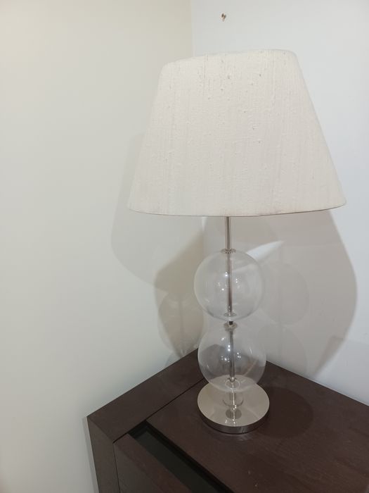 Candeeiro, candeeiro em vidro, candeeiro em vidro e inox