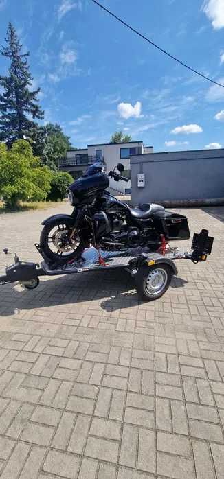 Przyczepa motocyklowa Lorries MT-01 wypożyczalnia Łódź. Wynajem
