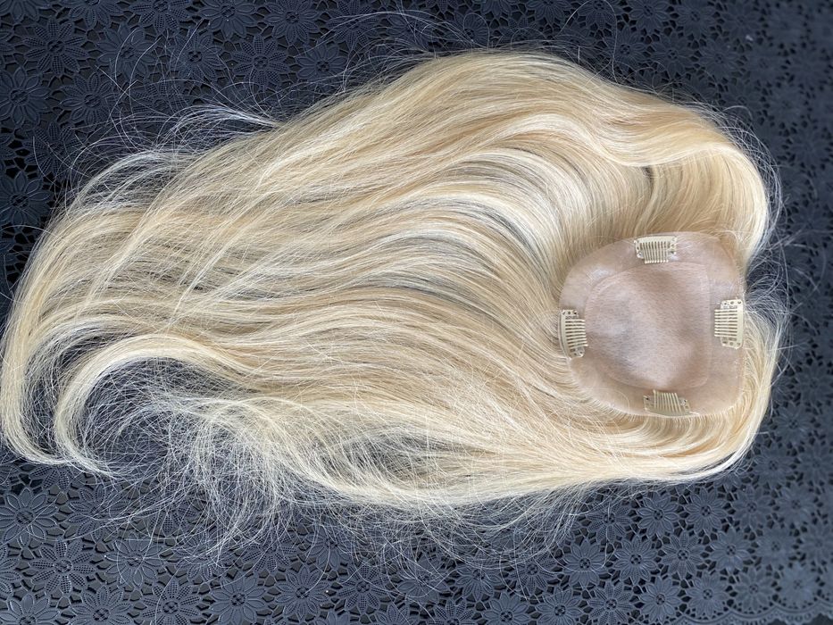 Toper monotop wig peruka dopinka treska włosy naturalne 45 cm