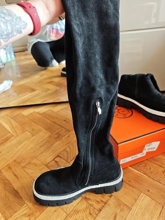 Kozaki za kolano nowe 38(24,5cm)