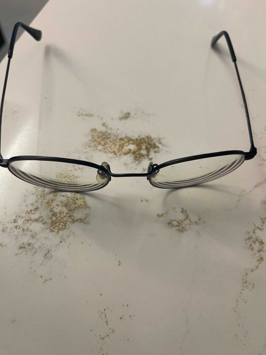 Armação de óculos redonda preta Ray Ban