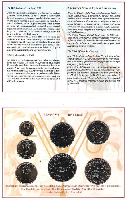 Carteira BNC 1995 - serie de moedas INCM