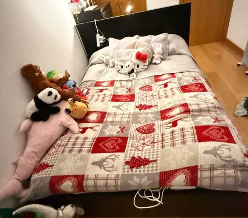 IKEA  MALM - CAMA Casal - 160x200 cm with slatted base and mattress