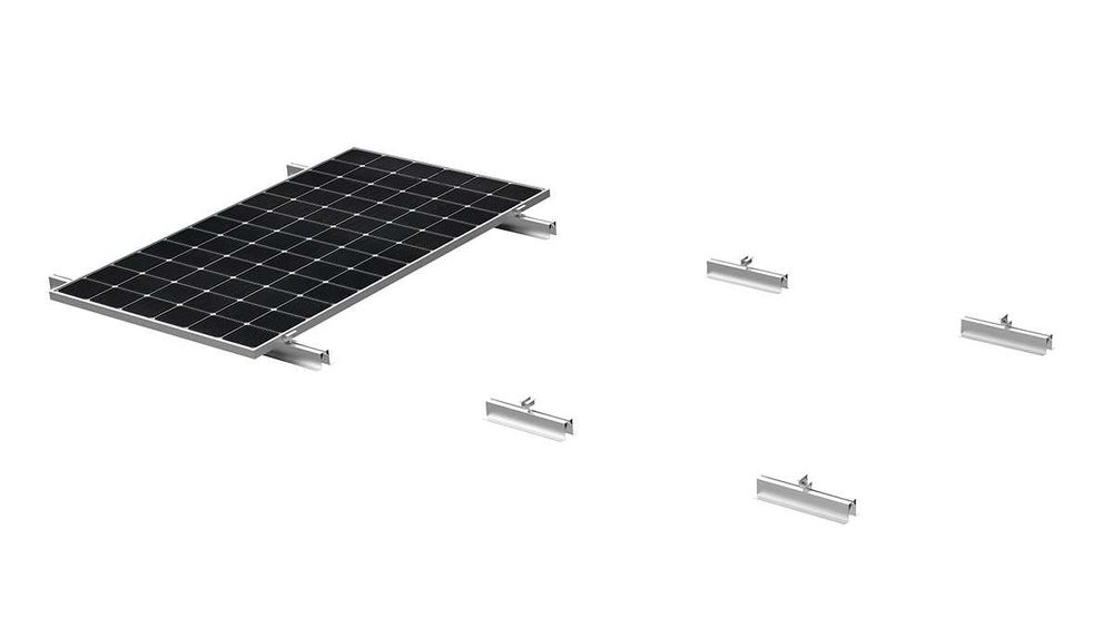 Konstrukcja Panele Fotowoltaiczne Dach Skośny Mostki na Blachodachówkę