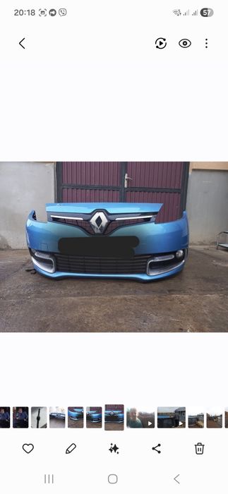 Морда  2012-16рік на гранд сценнік3 renault grand scenic-3