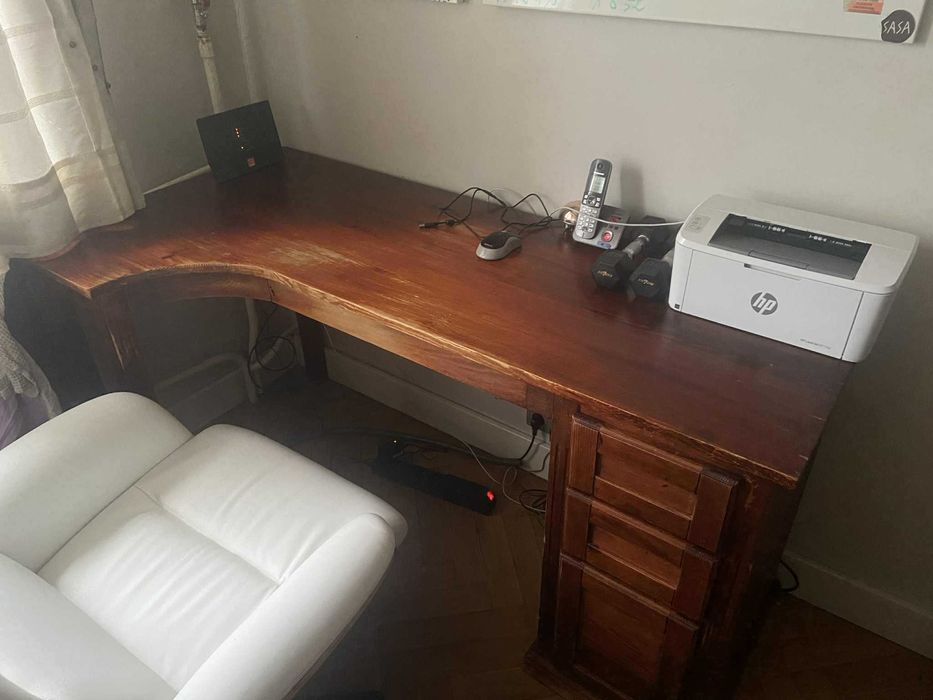 Biurko drewniane orzech