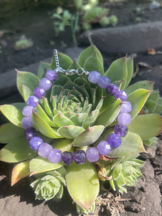 Браслет с аметиста