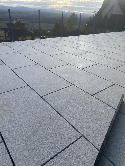 Płyta granitowa, taras wentylowany, granit, płomień