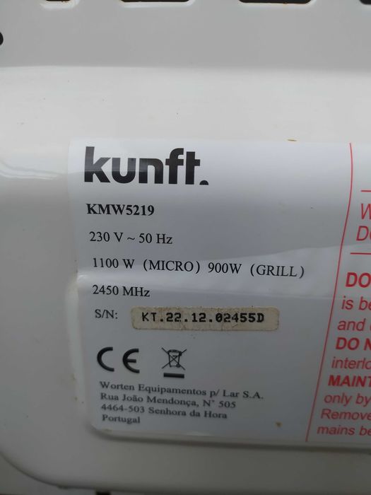 Peças para micro ondas marca Kunft442028779363389441