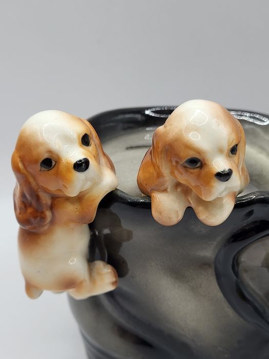 Porcelanowa skarbonka z cocker spanielami
