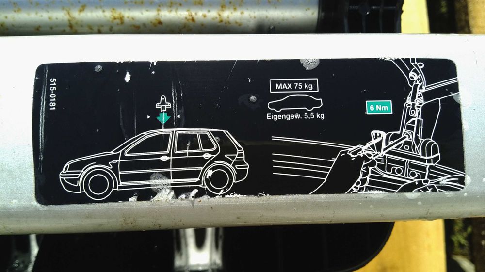 Bagażnik dachowy oryginalny VW Golf 4.