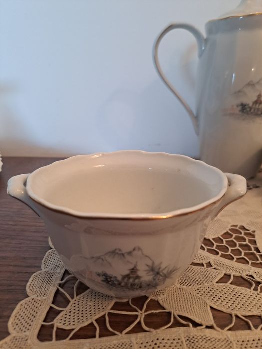 Servico de cha/cafe porcela SP Coimbra