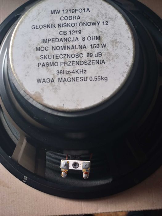 Głośnik COBRA MW 1219 FO1A