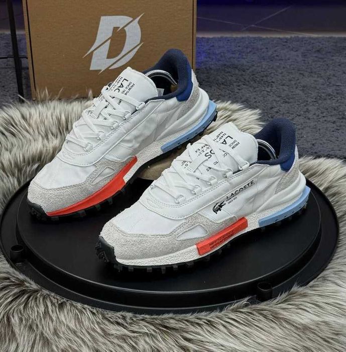 Кроссовки мужские Лакост белые демисезонные Lacoste