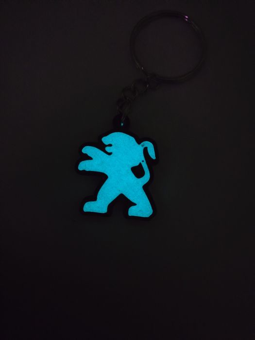 Breloczek Peugeot - Świeci w Nocy! 3d - Druk3d fidget Keychain
