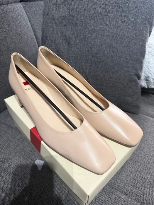 Czółenka Högl Skórzane Pudrowy róż , ROZM. 7,5